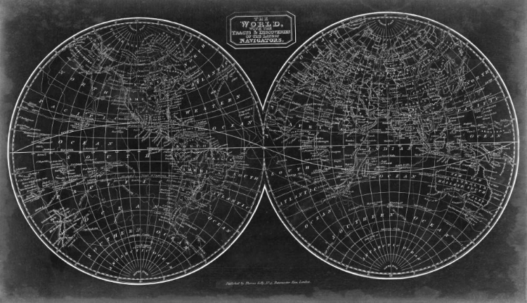 Picture of BLUEPRINT OF THE WORLD IN HEMISPHERES