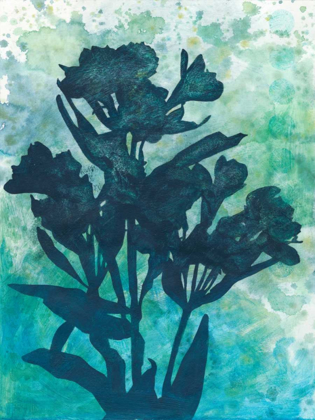 Picture of INDIGO FLORAL SILHOUETTE I