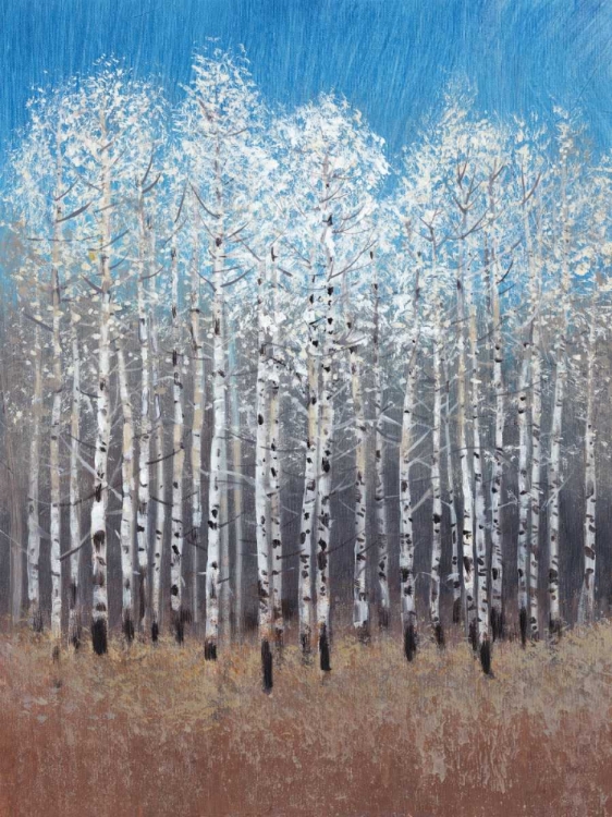 Picture of COBALT BIRCHES I