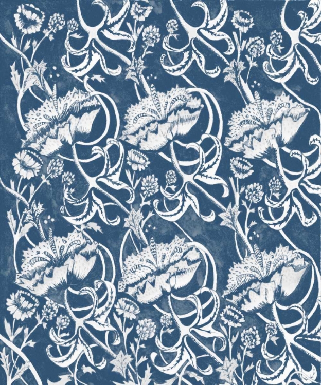 Picture of INDIGO FLORAL CHINTZ II