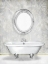 Picture of GRAY FLORAL BATH