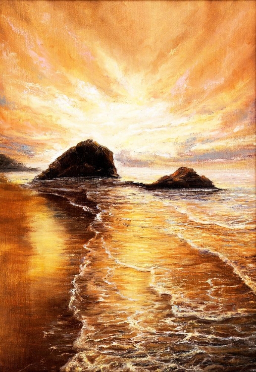 Picture of SUNSET OVER BEACH