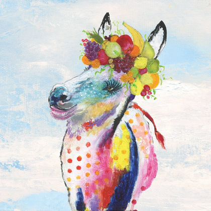 Picture of GROOVY HORSE WITH WREATH SKY
