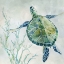Picture of SEAGLASS TURTLE II