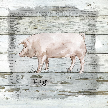 Picture of FARMHOUSE COLLAGE PIG