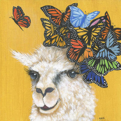 Picture of LLAMA AND BUTTERFLIES