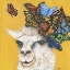 Picture of LLAMA AND BUTTERFLIES