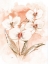 Picture of WHITE AND CORAL ORCHID I