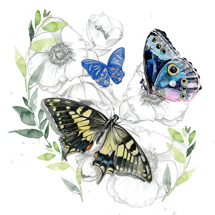 Picture of BUTTERFLY FLORAL I