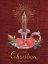 Picture of BURLAP VINTAGE CHRISTMAS TALL CANDLESTICK