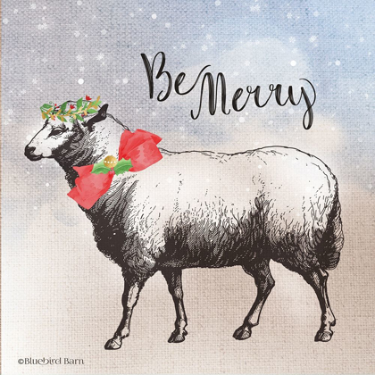Picture of VINTAGE CHRISTMAS BE MERRY SHEEP