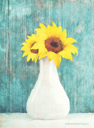Picture of SUNFLOWER WHITE VASE