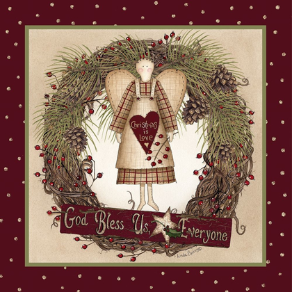 Picture of FOLK ANGEL CHRISTMAS WREATH