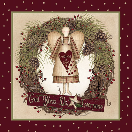 Picture of FOLK ANGEL CHRISTMAS WREATH
