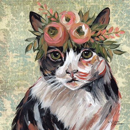 Picture of CAT WITH FLORAL CROWN