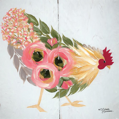 Picture of FLORAL HEN ON WHITE