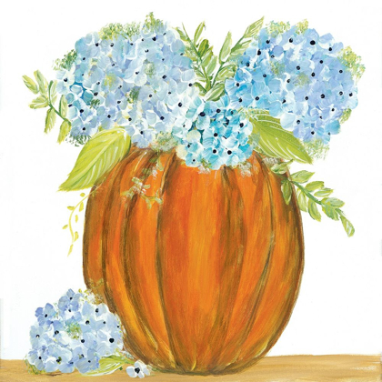 Picture of PUMPKIN FULL OF HYDRANGEAS