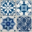 Picture of INDIGO MOSAIC TILE I 