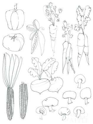 Picture of LINE ART VEGGIES CROP