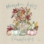 Picture of FESTIVE FOLIAGE I SQ BURLAP