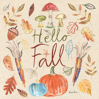 Picture of HELLO FALL I SQ BURLAP