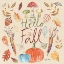 Picture of HELLO FALL I SQ BURLAP