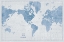 Picture of WORLD MAP WHITE AND BLUE