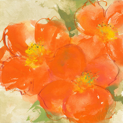 Picture of TANGERINE POPPIES II