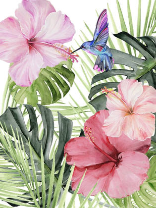 Picture of HIBISCUS AND HUMMINGBIRD I