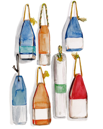 Picture of WATERCOLOR BUOYS I