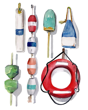 Picture of WATERCOLOR BUOYS II