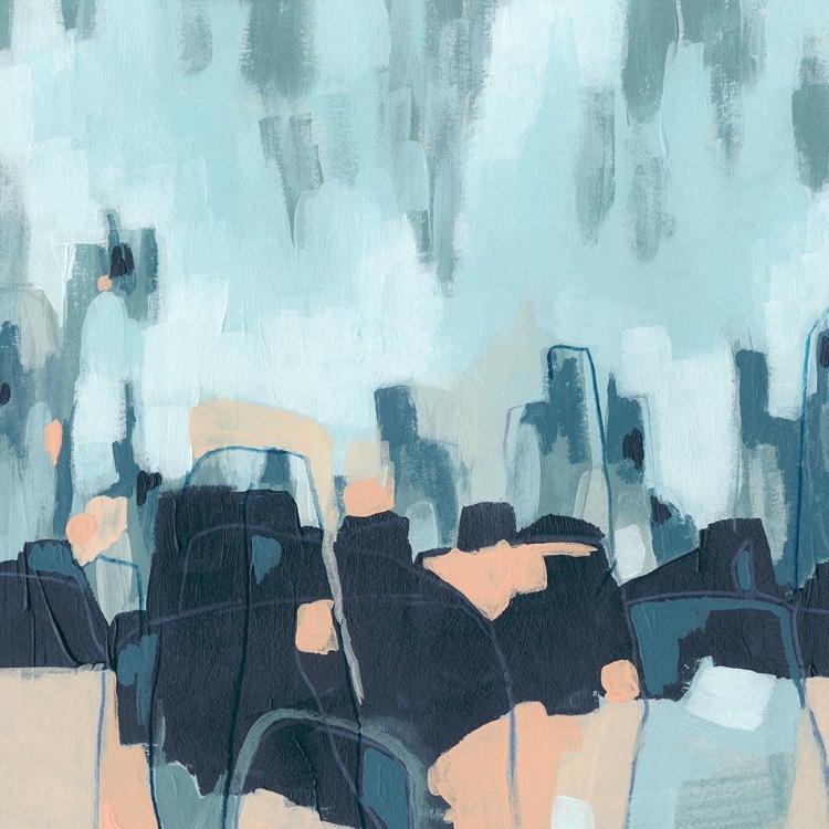 Picture of ABSTRACTED INDIGO SKYLINE I