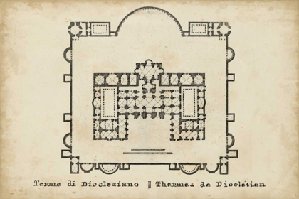 Picture of PLAN FOR THE BATHS OF DIOCLETIAN