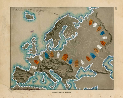 Picture of RELIEF MAP OF EUROPE