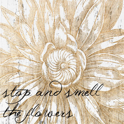 Picture of METALLIC FLORAL QUOTE I
