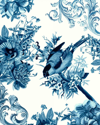 Picture of BIRD AND BRANCH IN INDIGO I