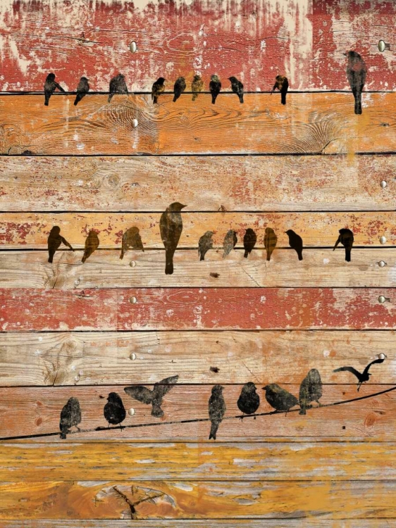 Picture of BIRDS ON WOOD II