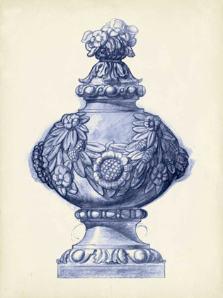 Picture of PALACE URNS IN INDIGO I