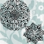 Picture of ROSETTES ON AQUA IV