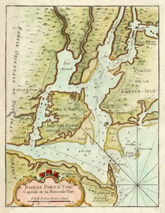 Picture of PETITE MAP OF THE PORT OF NEW YORK