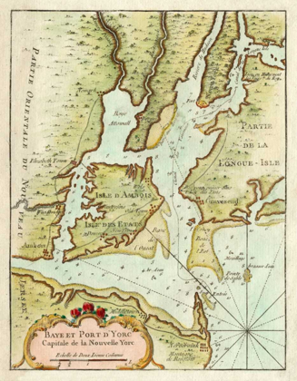 Picture of PETITE MAP OF THE PORT OF NEW YORK