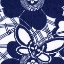 Picture of INDIGO FLORAL KATAGAMI I