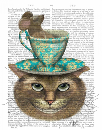 Picture of CHESHIRE CAT WITH CUP ON HEAD