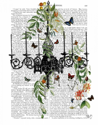 Picture of CHANDELIER WITH VINES AND BUTTERFLIES