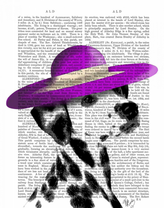 Picture of DALMATIAN WITH PURPLE WIDE BRIMMED HAT
