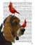 Picture of BASSET HOUND AND BIRDS