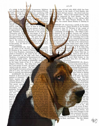 Picture of BASSET HOUND AND ANTLERS
