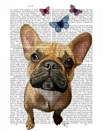 Picture of BROWN FRENCH BULLDOG AND BUTTERFLIES