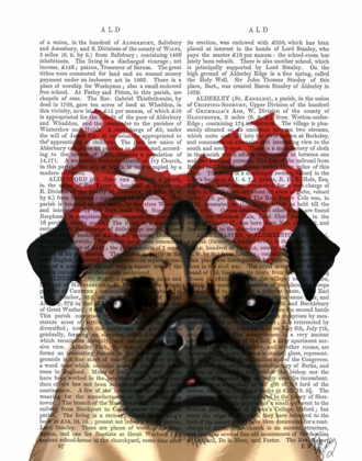Picture of PUG WITH RED SPOTTY BOW ON HEAD
