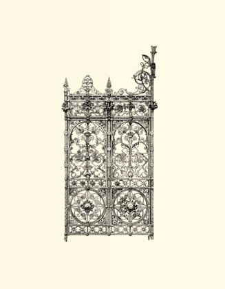 Picture of B-W WROUGHT IRON GATE V